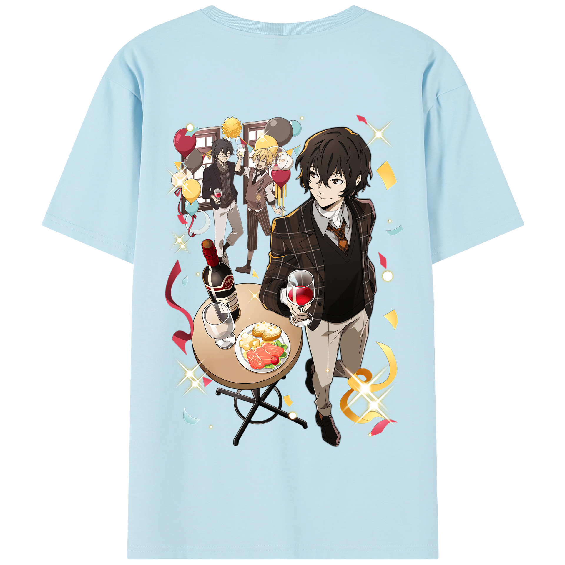 （画像用） 文豪ストレイドッグス Bungo Stray Dogs 綿100％半袖Tシャツ（背面プリント）